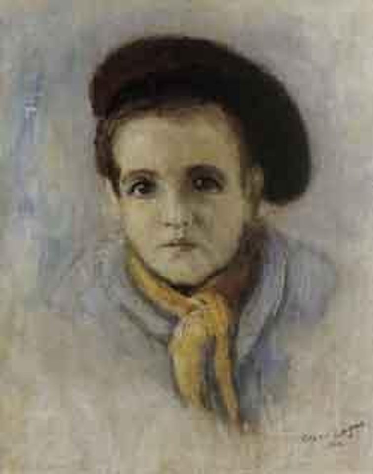 Portrait of boy by Celso Lagar