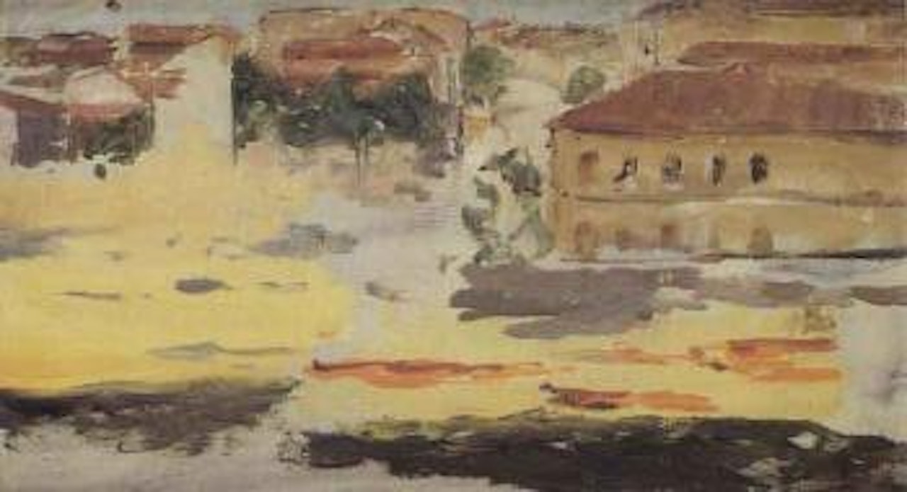 Town seen from the bridge by Joaquin Sorolla Y Bastida