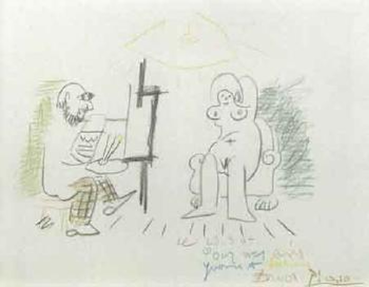Peintre et modle by Pablo Picasso