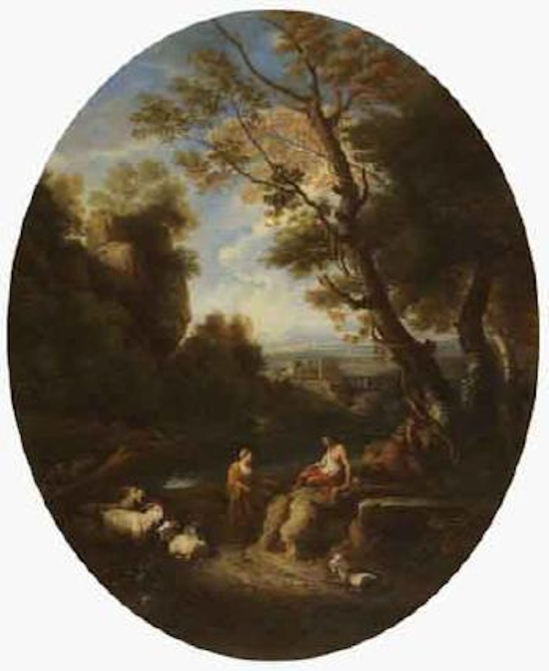 Arcadian landscape by Pieter van Bloemen