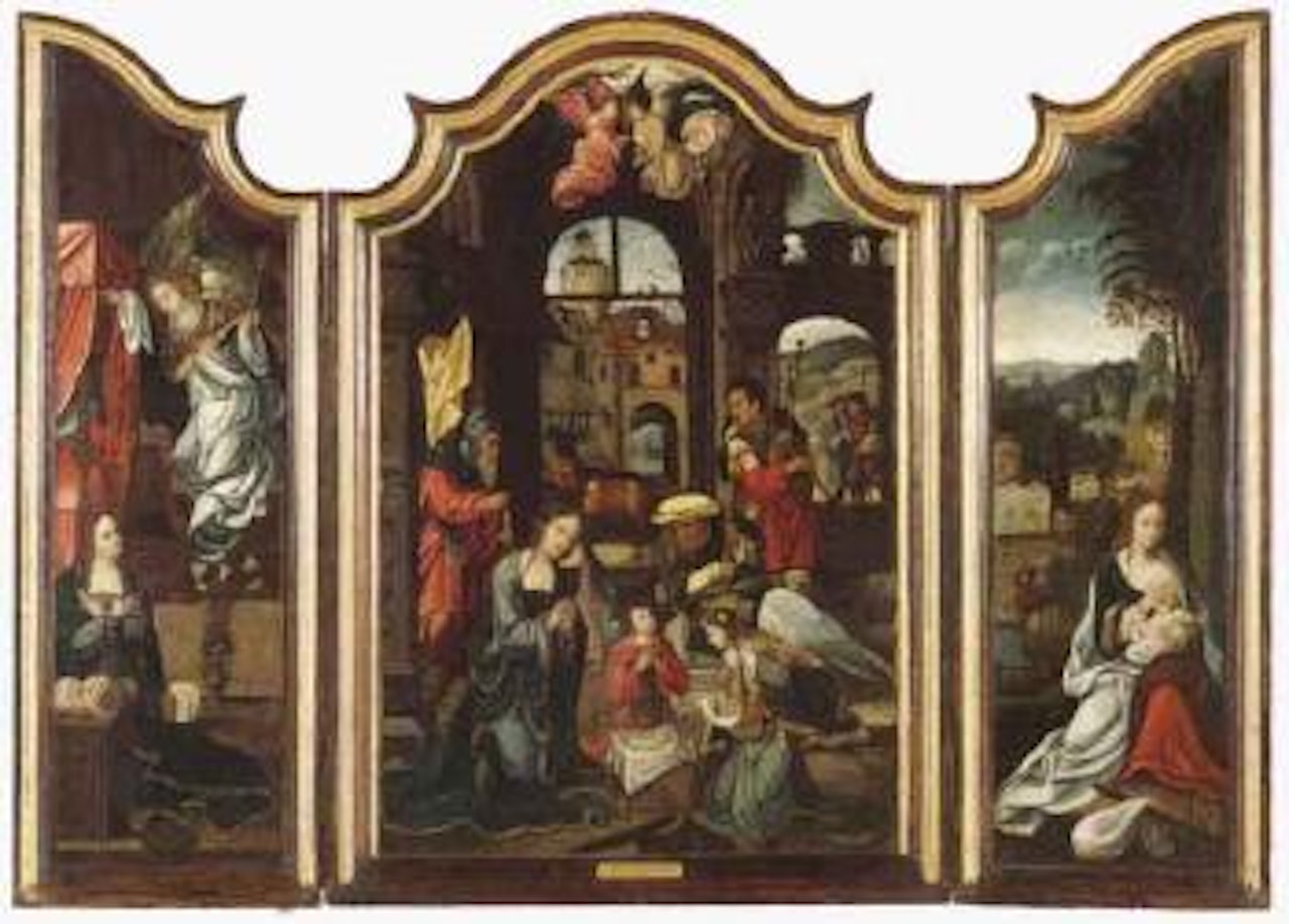 Annunciation. Adoration of the Kings. Flight from Egypt by Attributed to Pieter Coecke van Aelst I