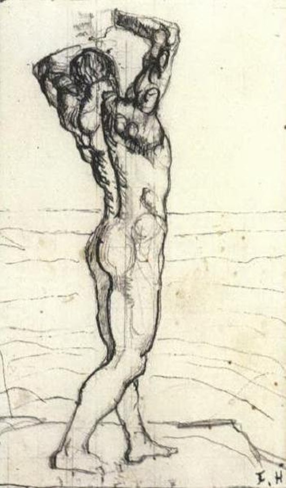 Male nude, truth study by Ferdinand Hodler