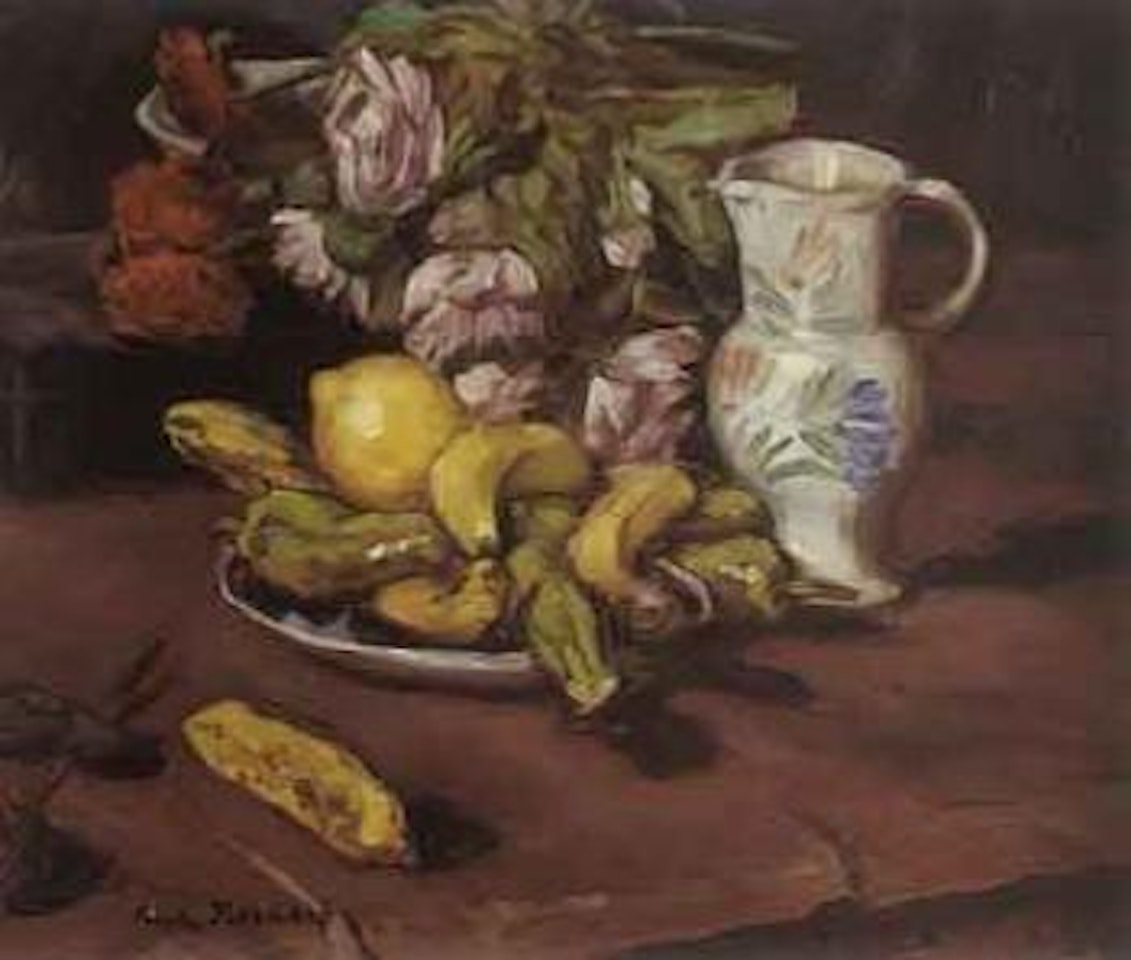 Nature morte aux fleurs et aux fruits by Emile Bernard