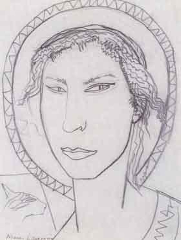 Auto-portrait au chat by Marie Laurencin