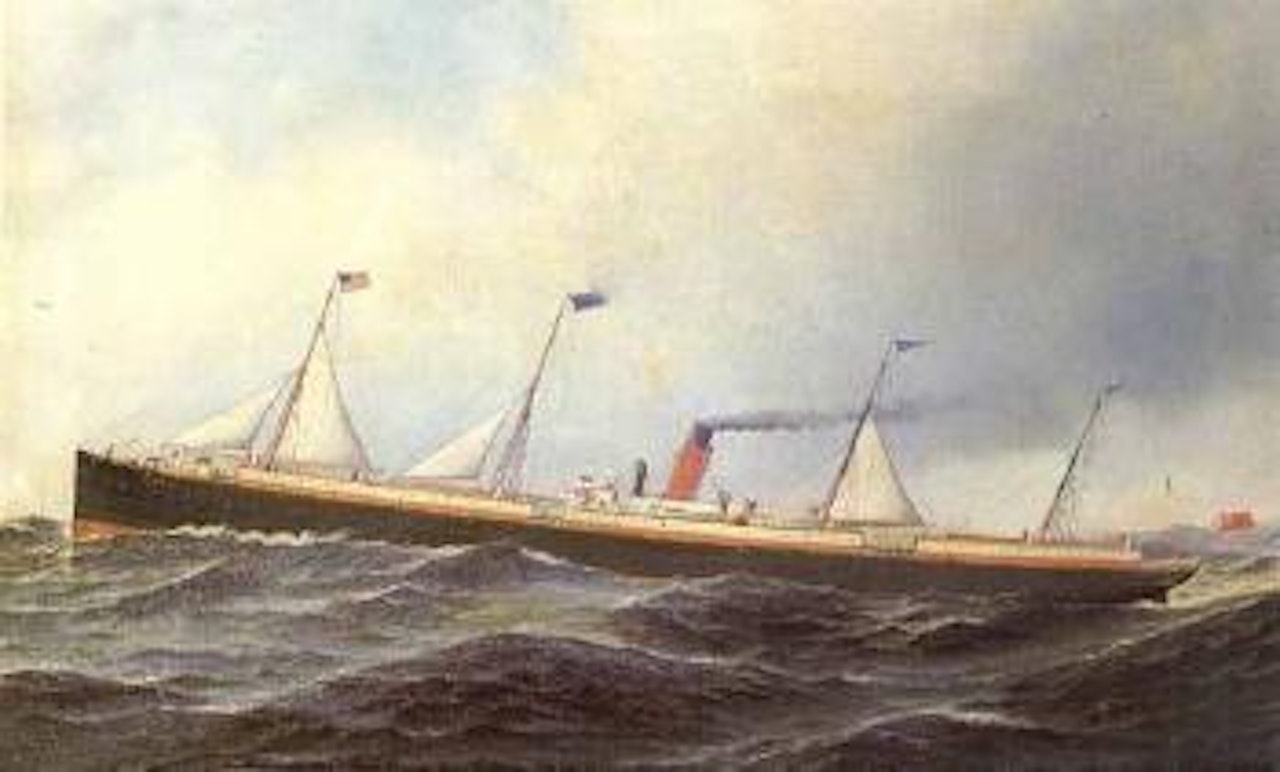 Portrait of the steamer 'Mississippi' by Antonio Jacobsen