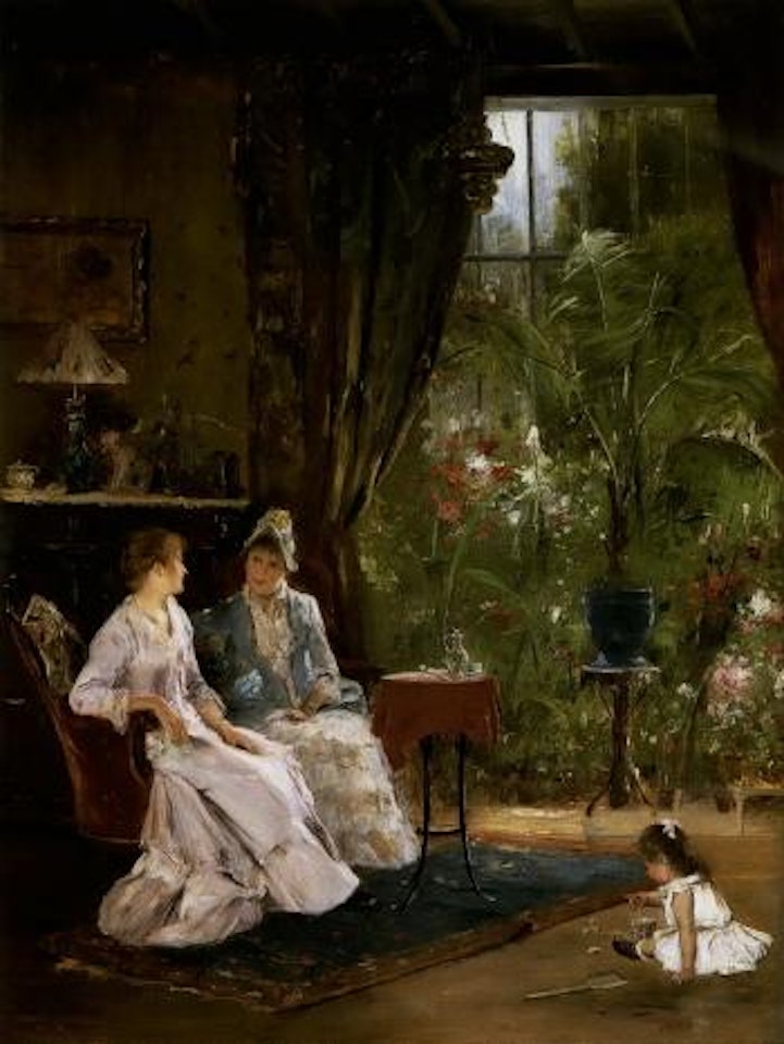 In the conservatory by Michael von Munkacsy