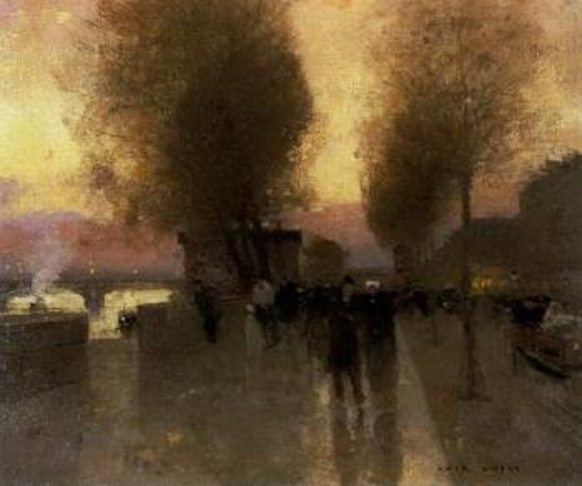 Along the quay, Paris by Luigi Loir