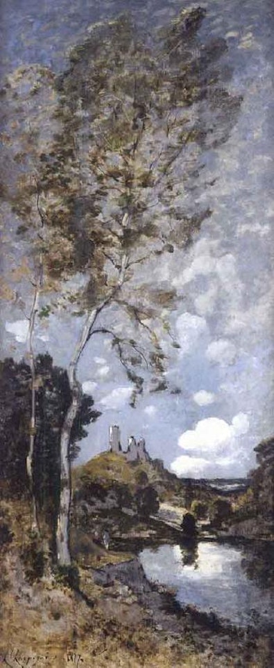 Ruines du chateau d'Hirisson by Henri Harpignies