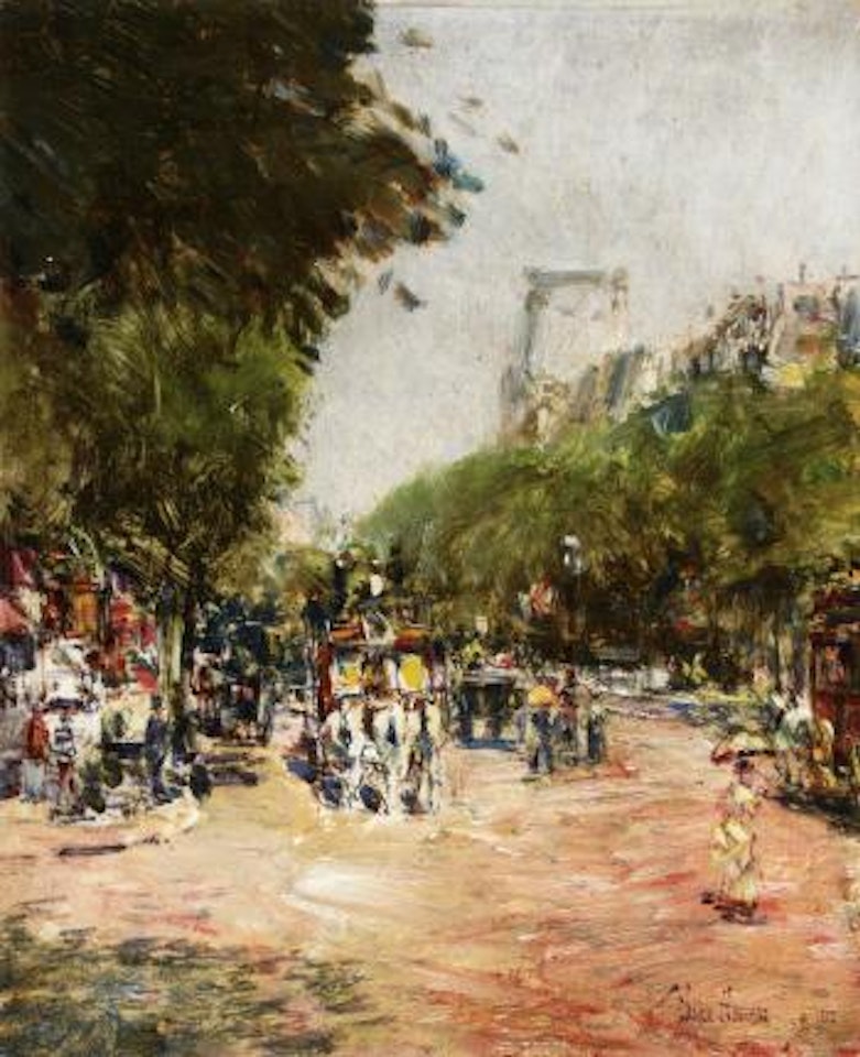 Rue Madeleine, place de l'opera by Childe Hassam