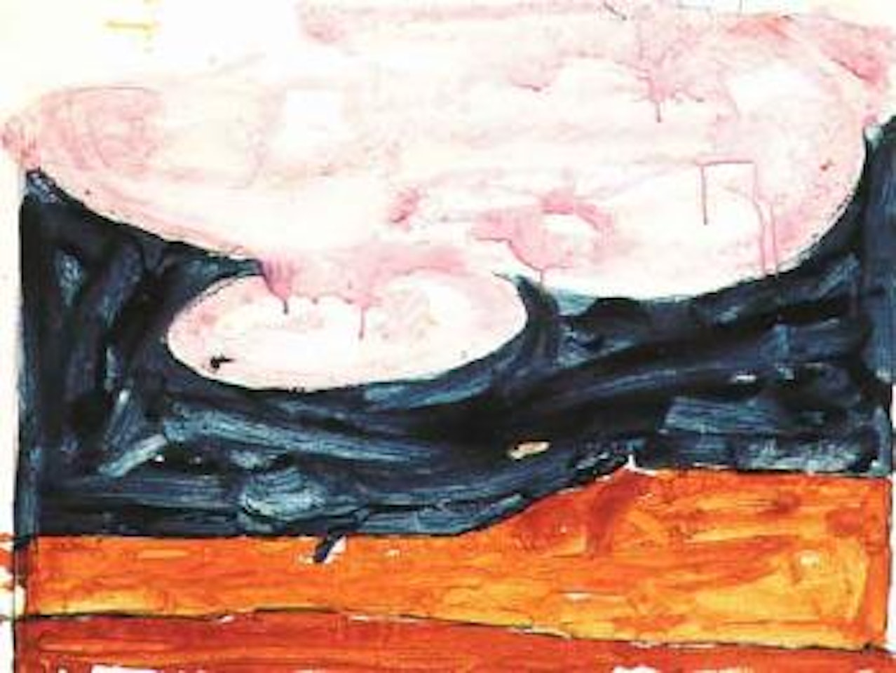 Anemic landscape with clouds by Mario Schifano