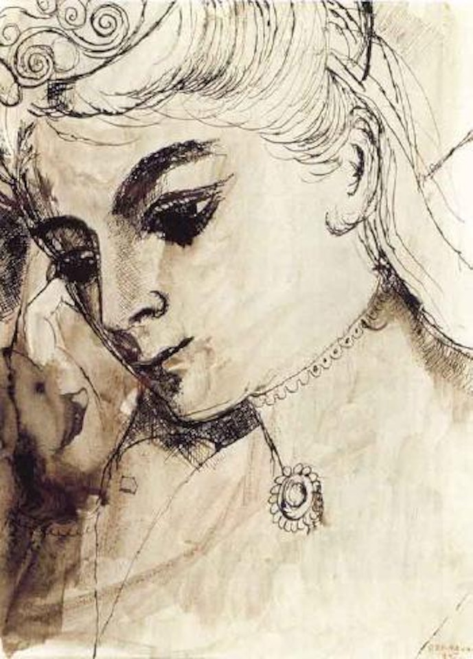 Visage et bijou by Paul Delvaux