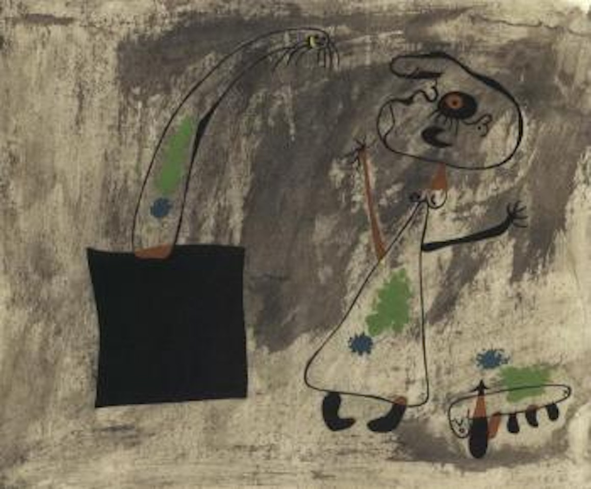 Femme devant un serpent by Joan Miró