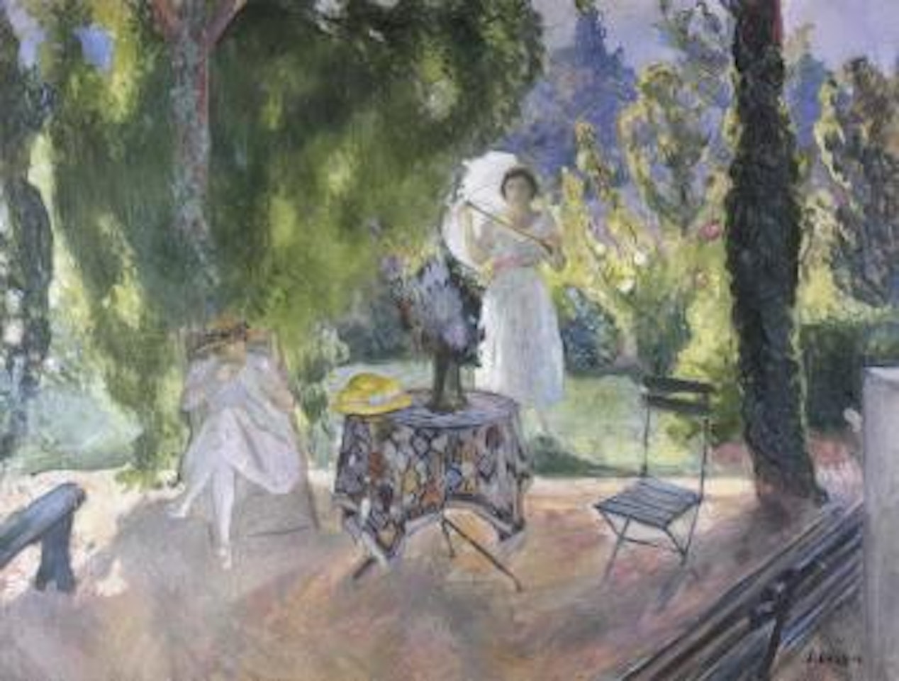 Deux femmes dans un jardin d'ete by Henri Lebasque
