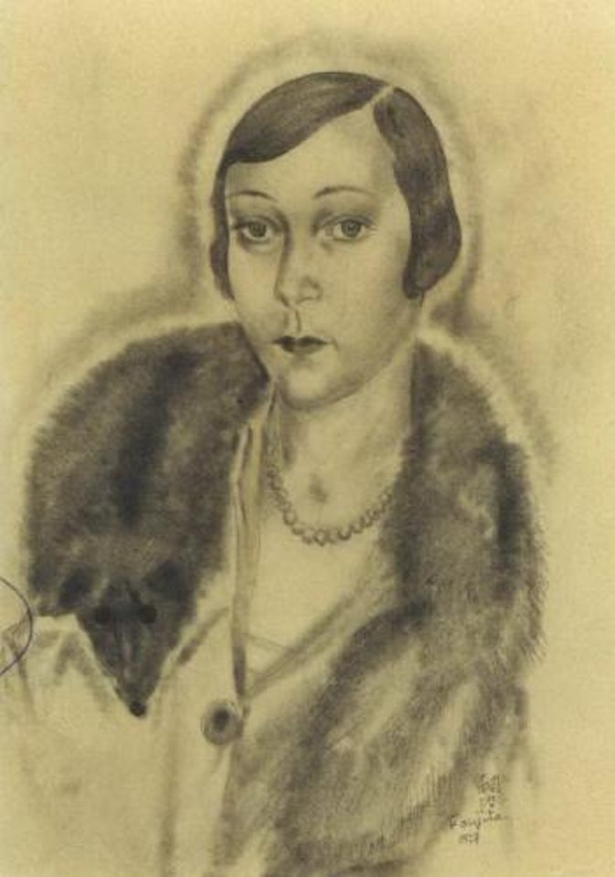 Femme de profil, Kiki de Montparnasse by Leonard Tsuguharu Foujita