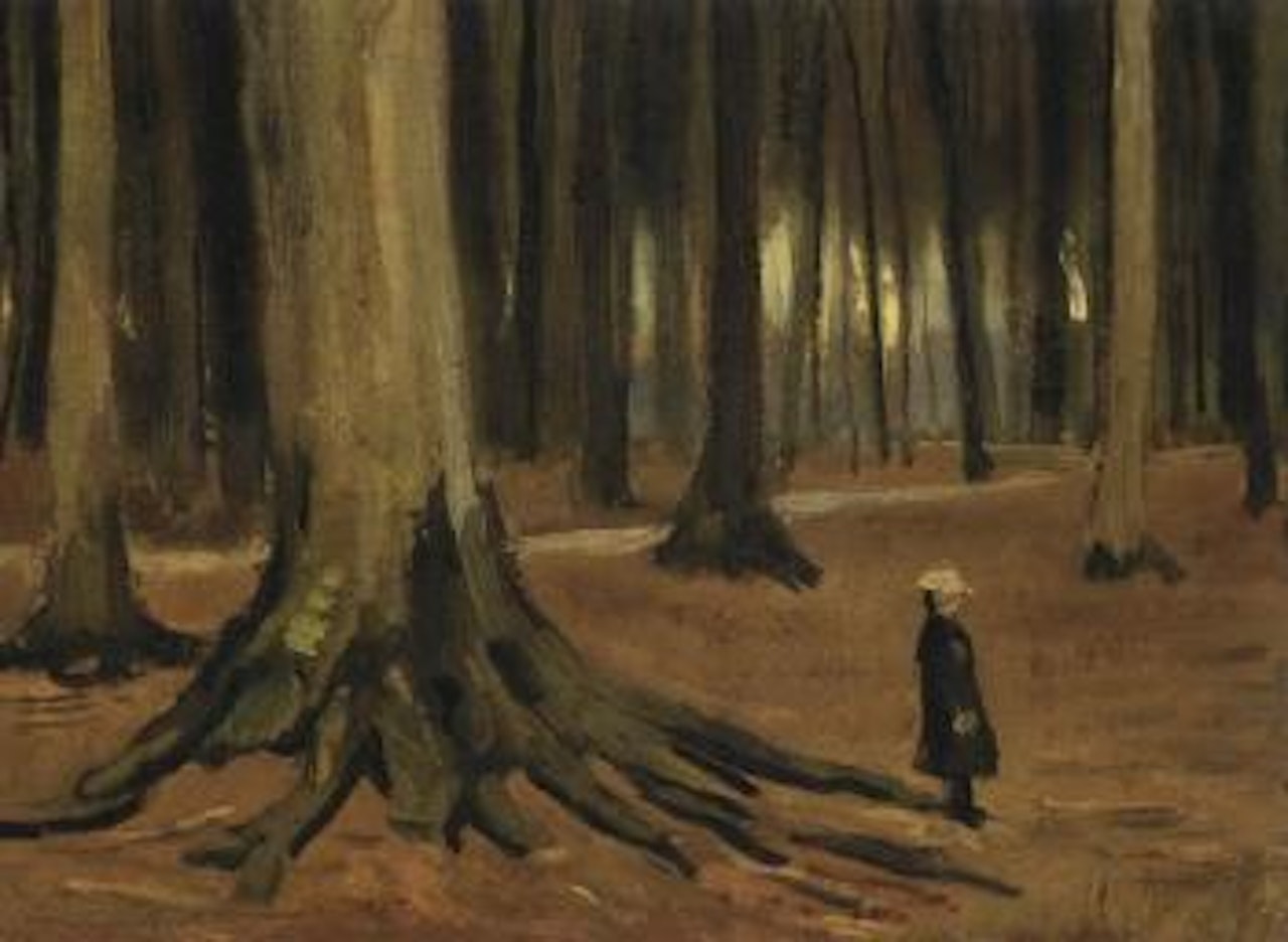 Girl in a wood by Vincent van Gogh