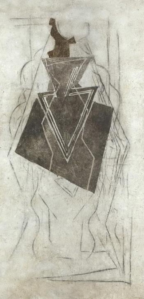 Grande composition a la contrebasse by Georges Braque