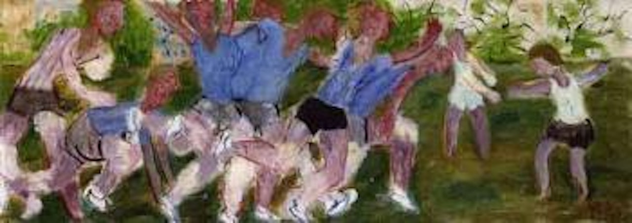 Playing handball by Ragnar Sandberg