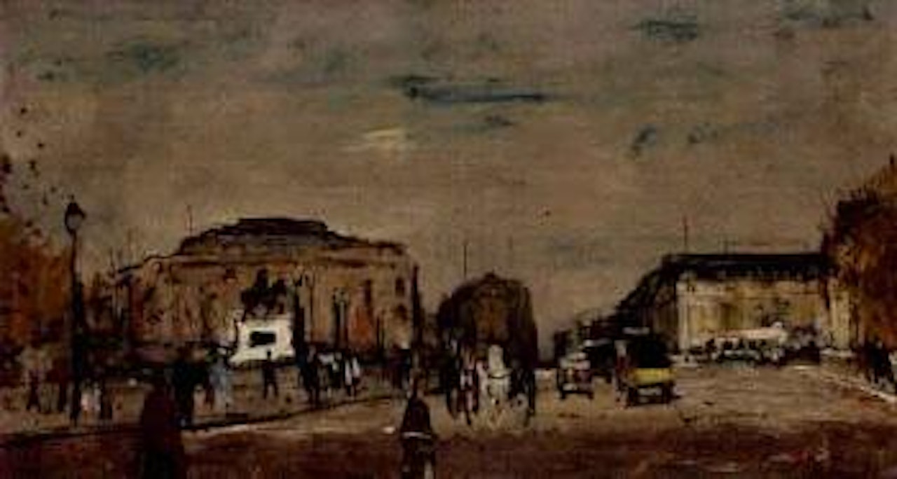 Street scene, Pont Neuf, Paris by François Gall