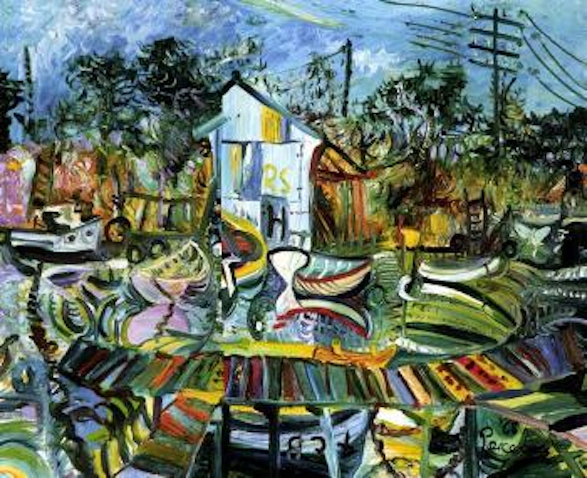 Boats on a changing tide, Mordialloc by John Perceval