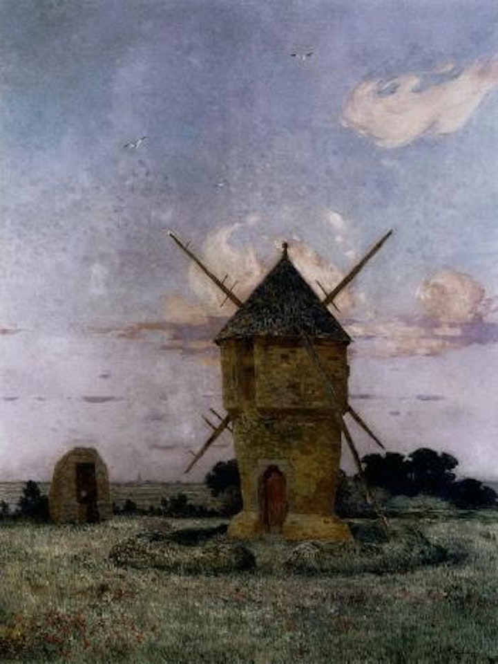Bretonne pres du moulin, Guerande by Ferdinand du Puigaudeau