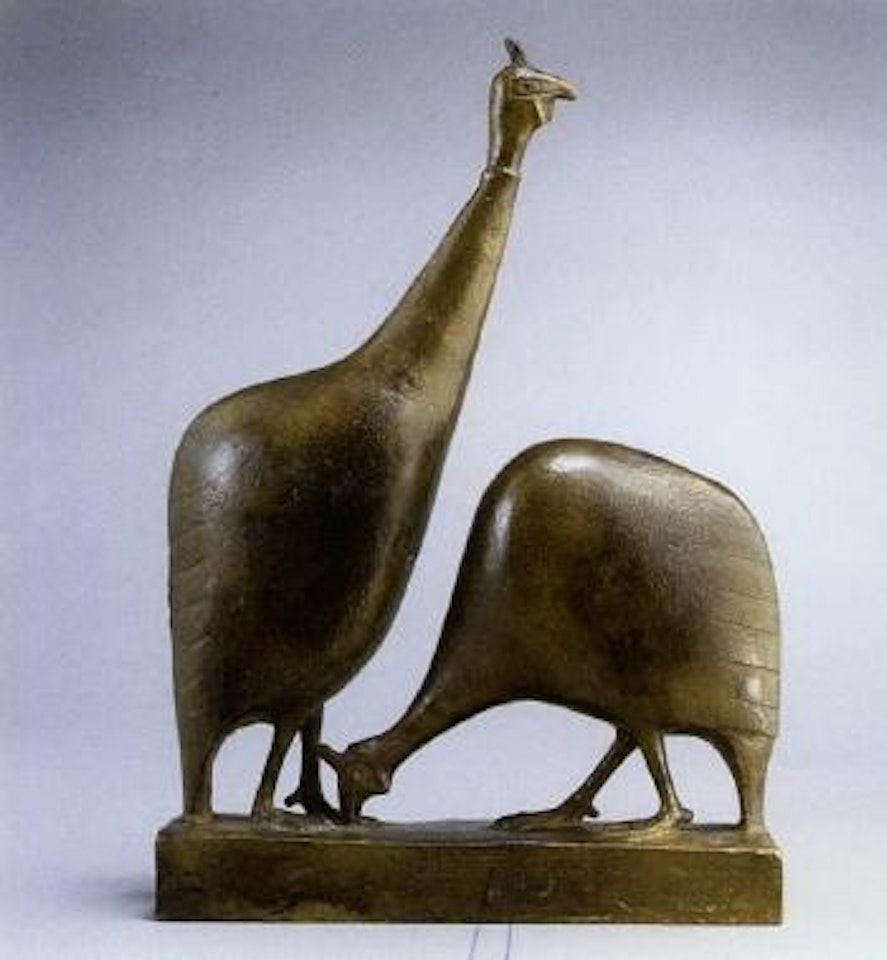 Guinea hens by Gerhard Marcks