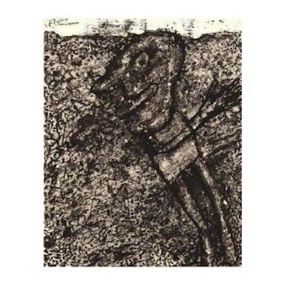 Personnage dans un paysage by Jean Dubuffet