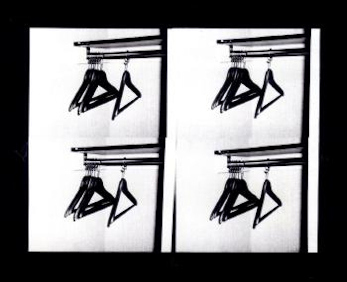 Hangers in the closet by Andy Warhol