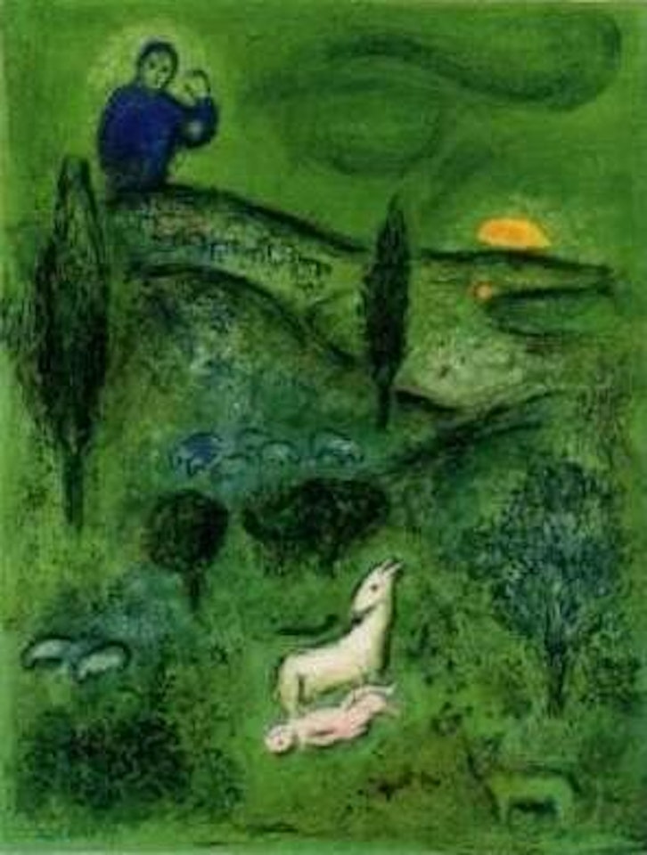 Lamon discovers Daphnis, from Daphnis and Chloe by Marc Chagall