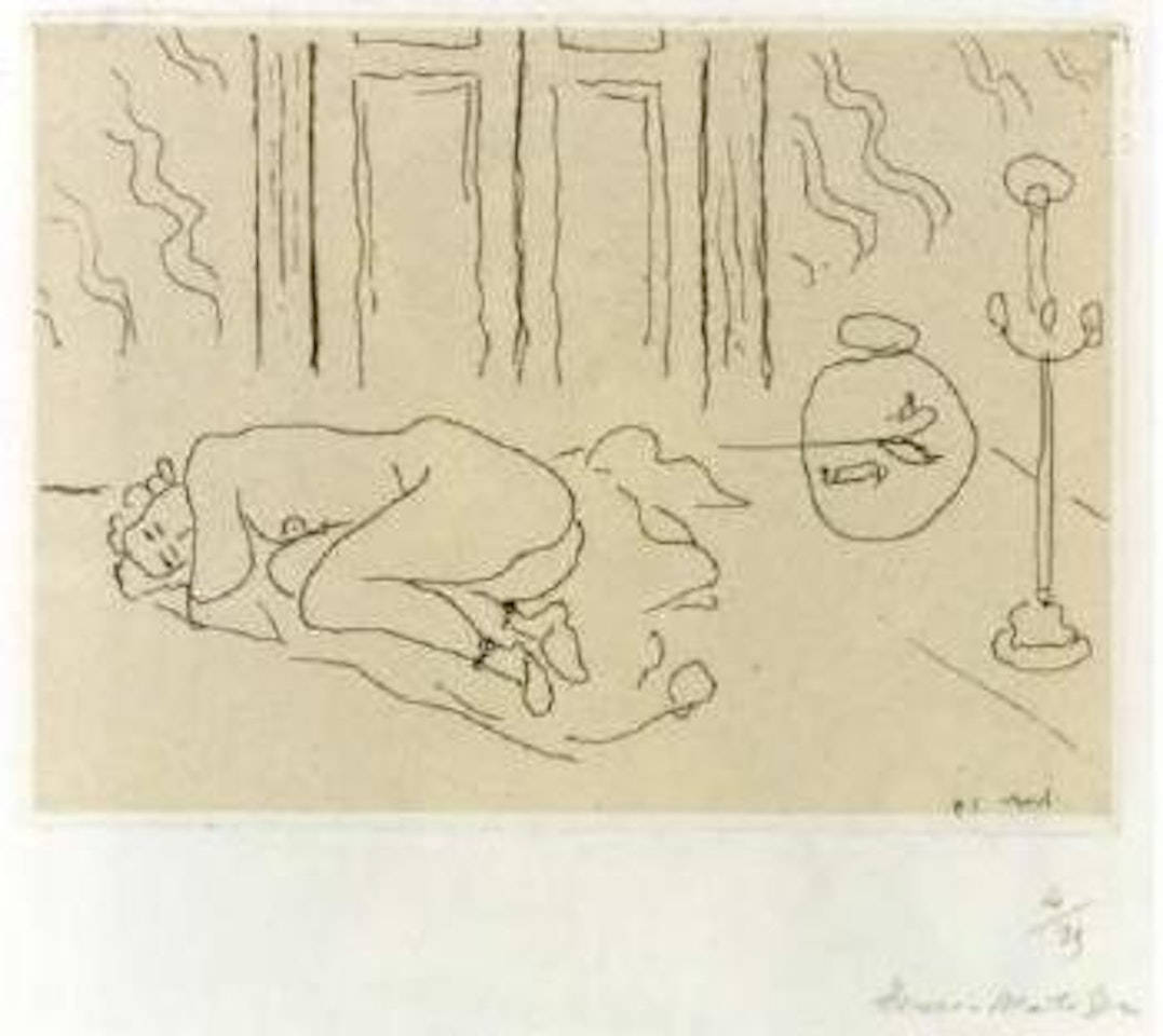 Figure endormie dans un interieur by Henri Matisse