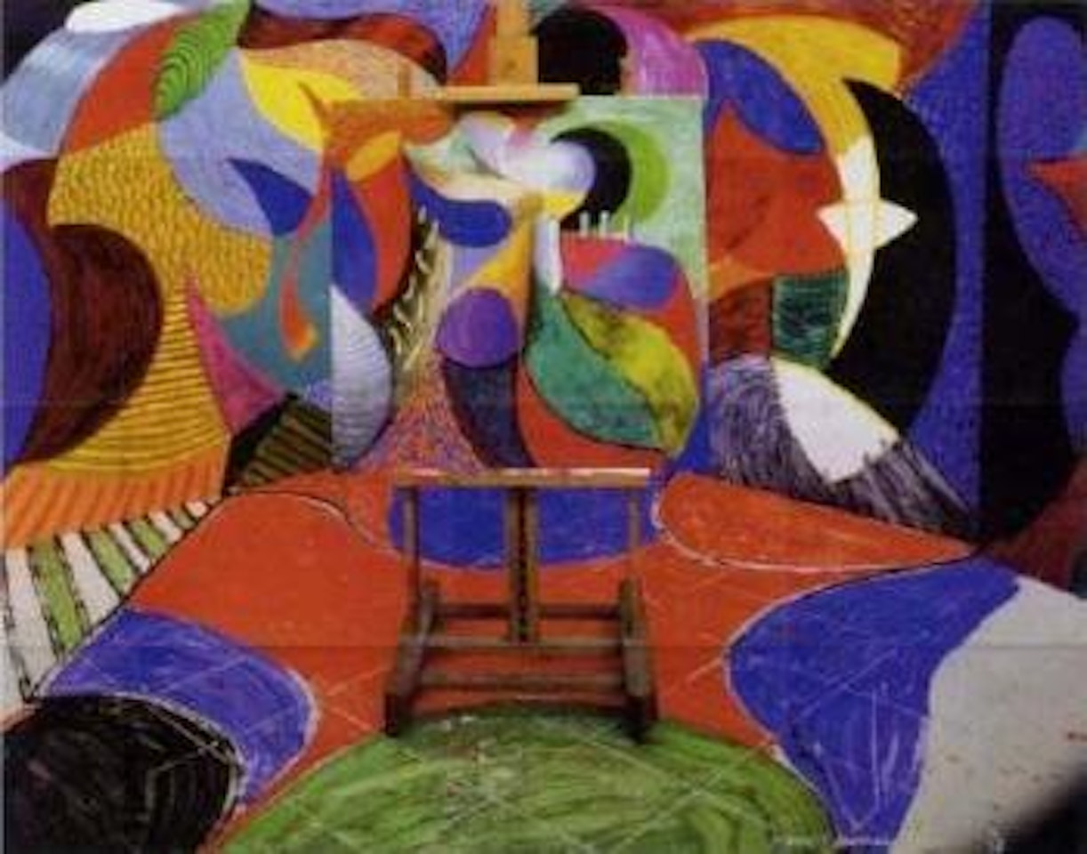 Painted environment l by David Hockney