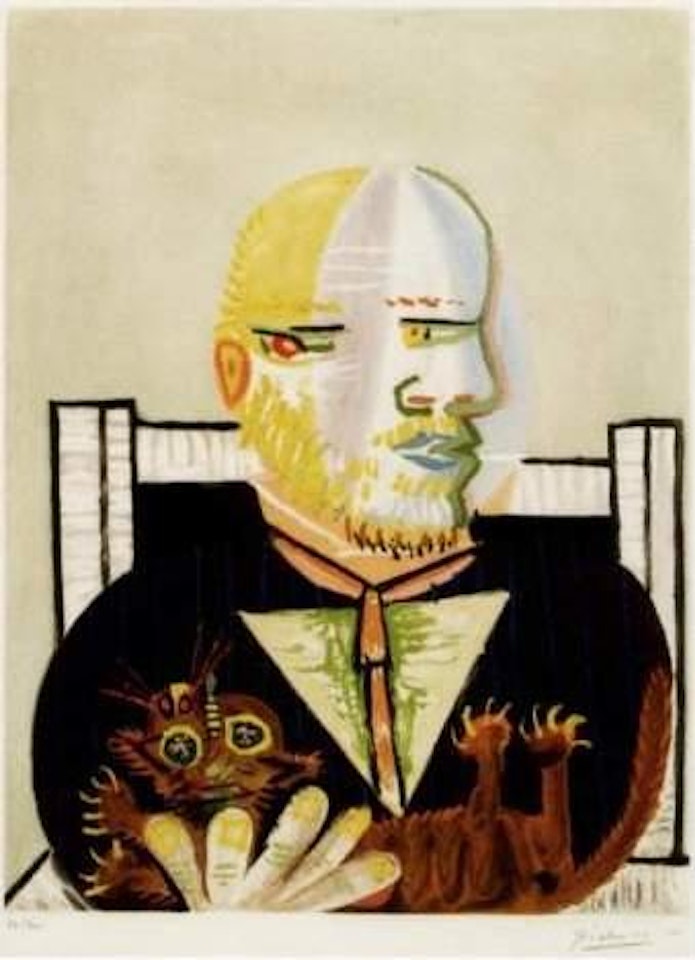 Vollard et son chat by Pablo Picasso