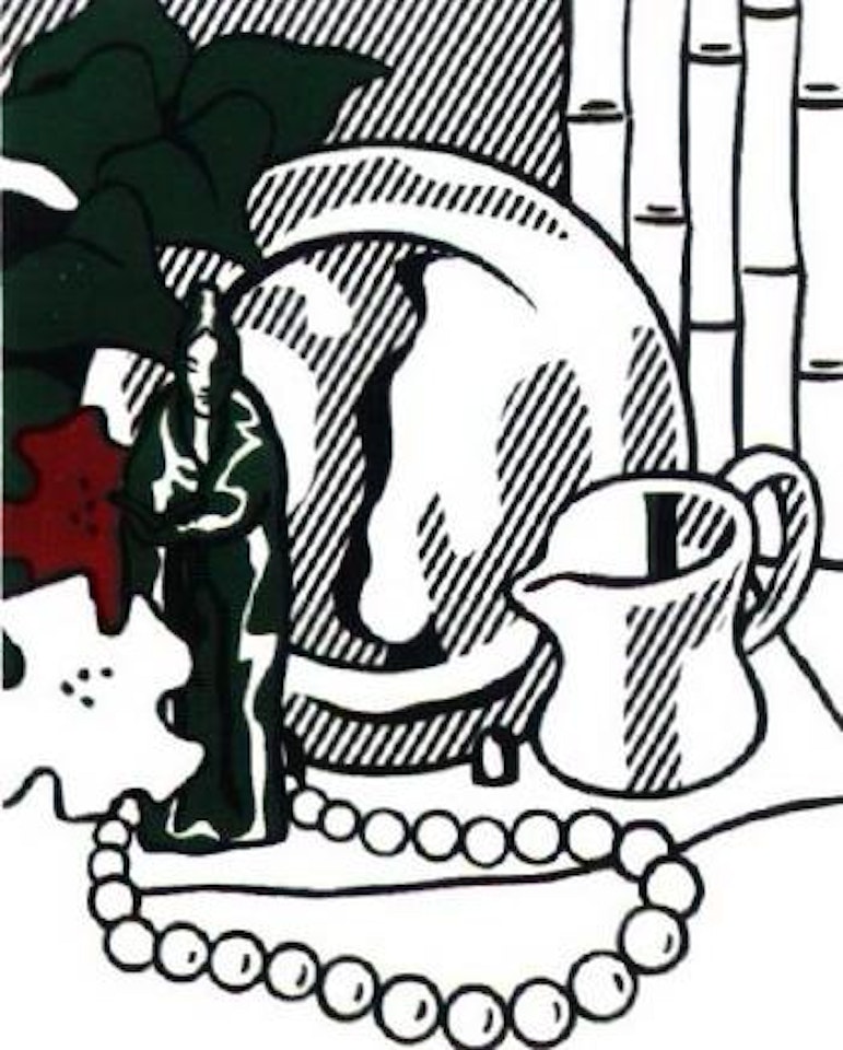 Still life with figurine by Roy Lichtenstein