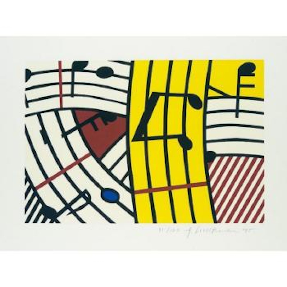 Musical notes composition III by Roy Lichtenstein