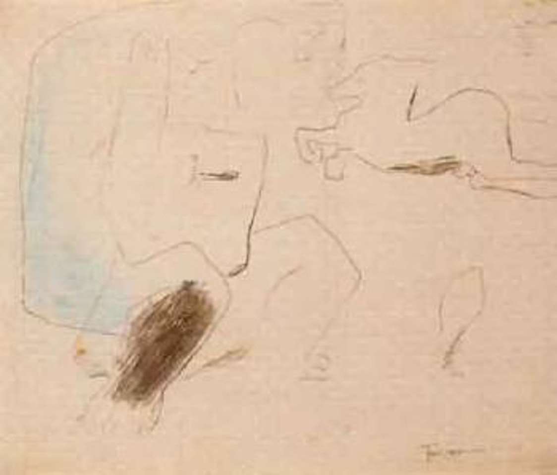 Figure and horse by Lucio Fontana