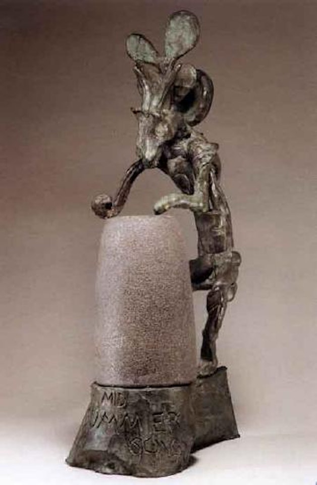 Hare and vase by Barry Flanagan