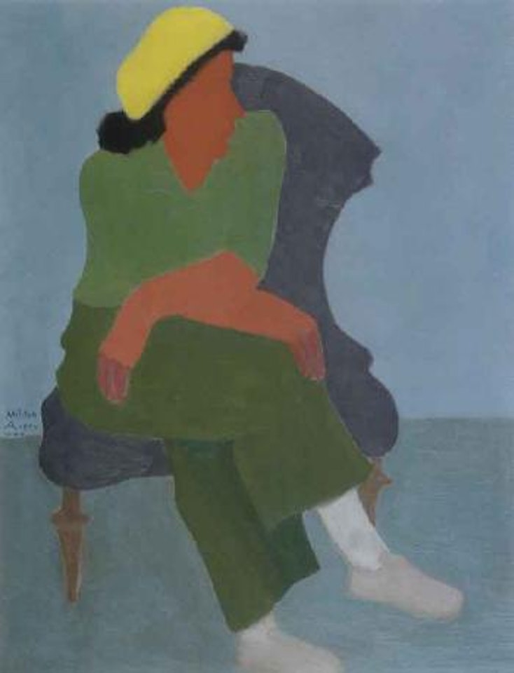 Girl with folded arms by Milton Avery