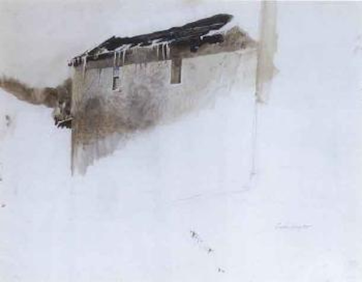 Mill and icicles by Andrew Wyeth