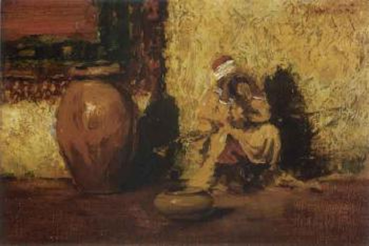 Seated figure by William Merritt Chase