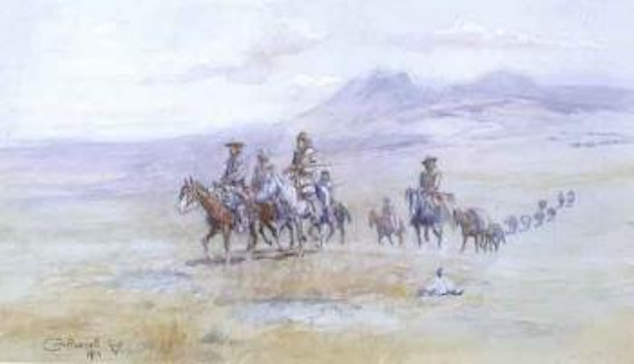 Coming across the plain by Charles M Russell