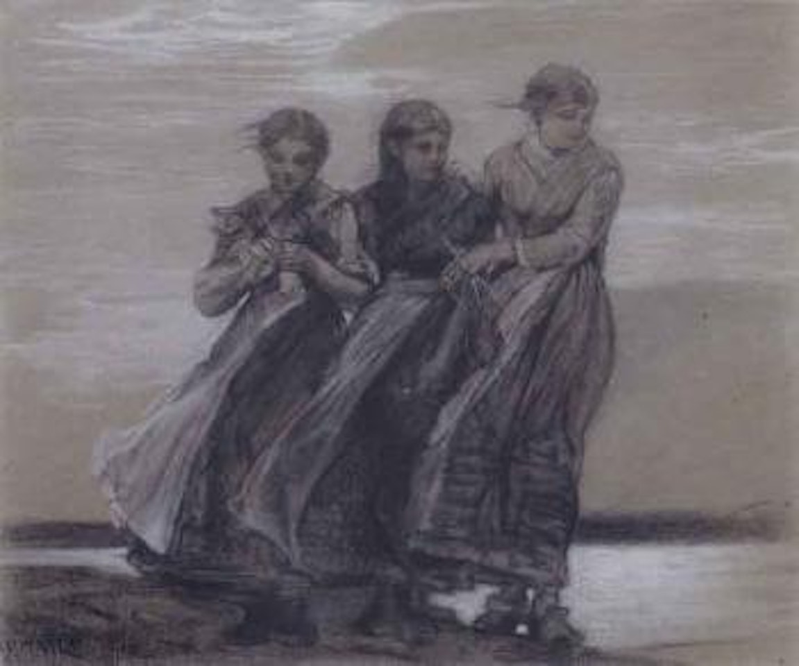 Three girls by Winslow Homer