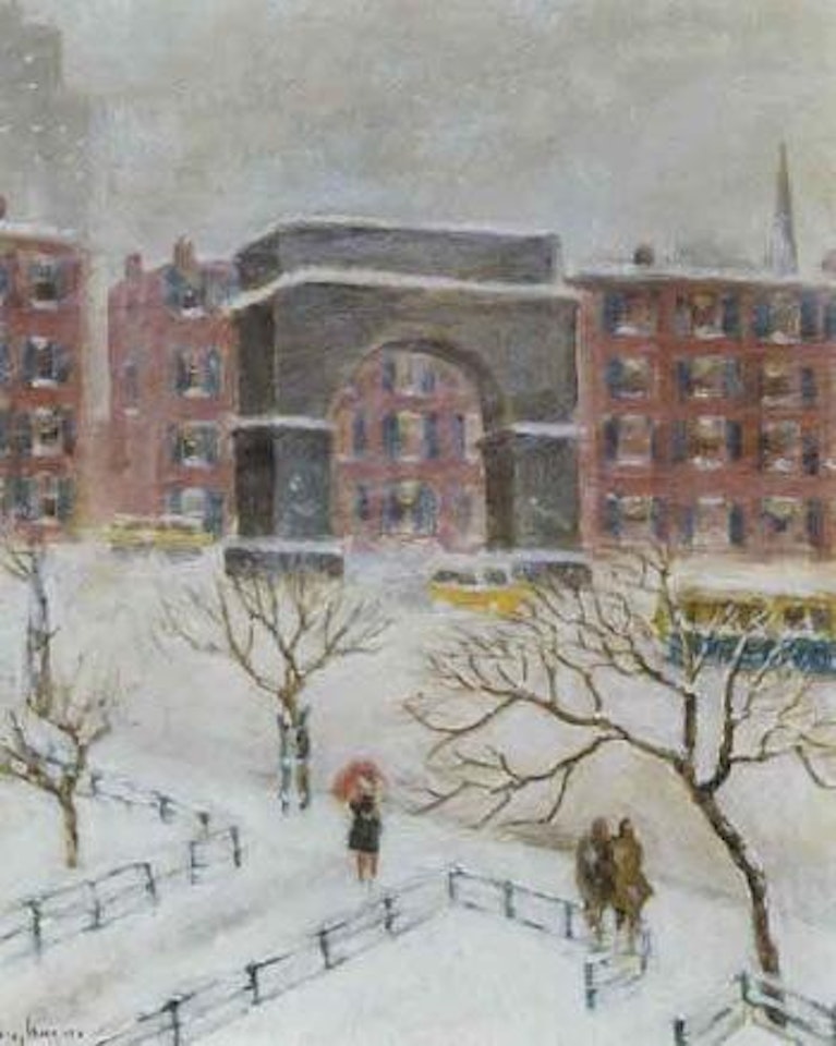 Washington Square, winter by Guy Carleton Wiggins