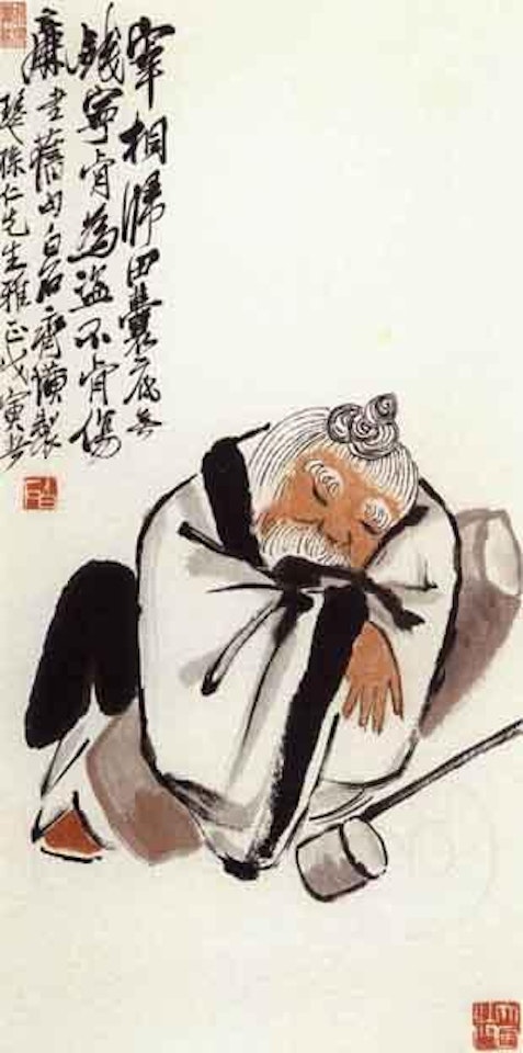 Drunken man by Qi Baishi