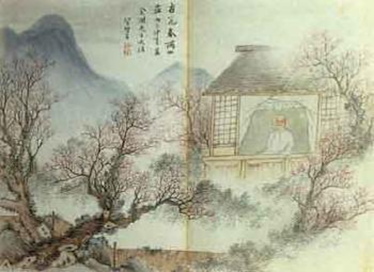 Apricot blossom studio in Jiangnan by Chinese School