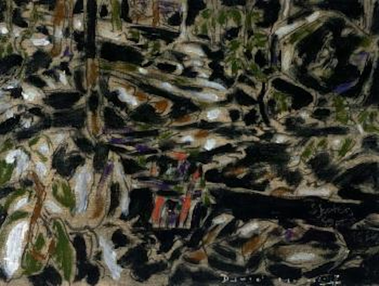 Trickling stream, Big Moose Lake, Adirondacks, NY by David Brown Milne