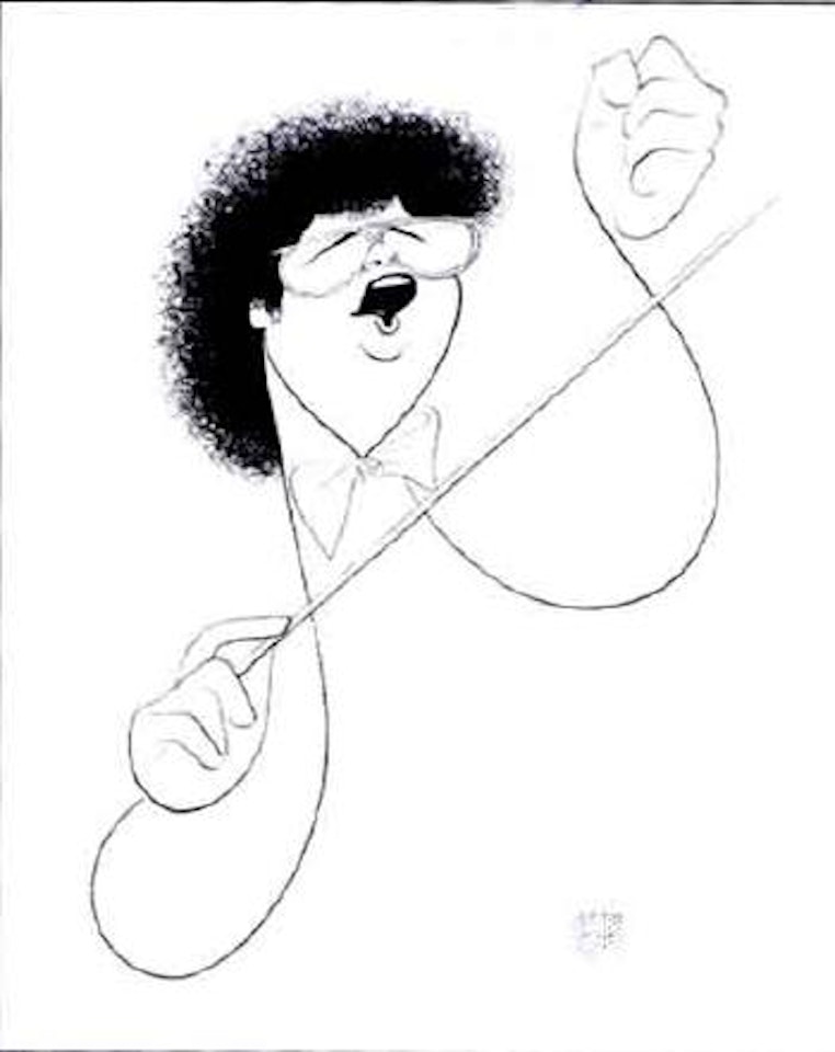 James Levine, conductor of the Metropolitan Opera, New York by Al Hirschfeld
