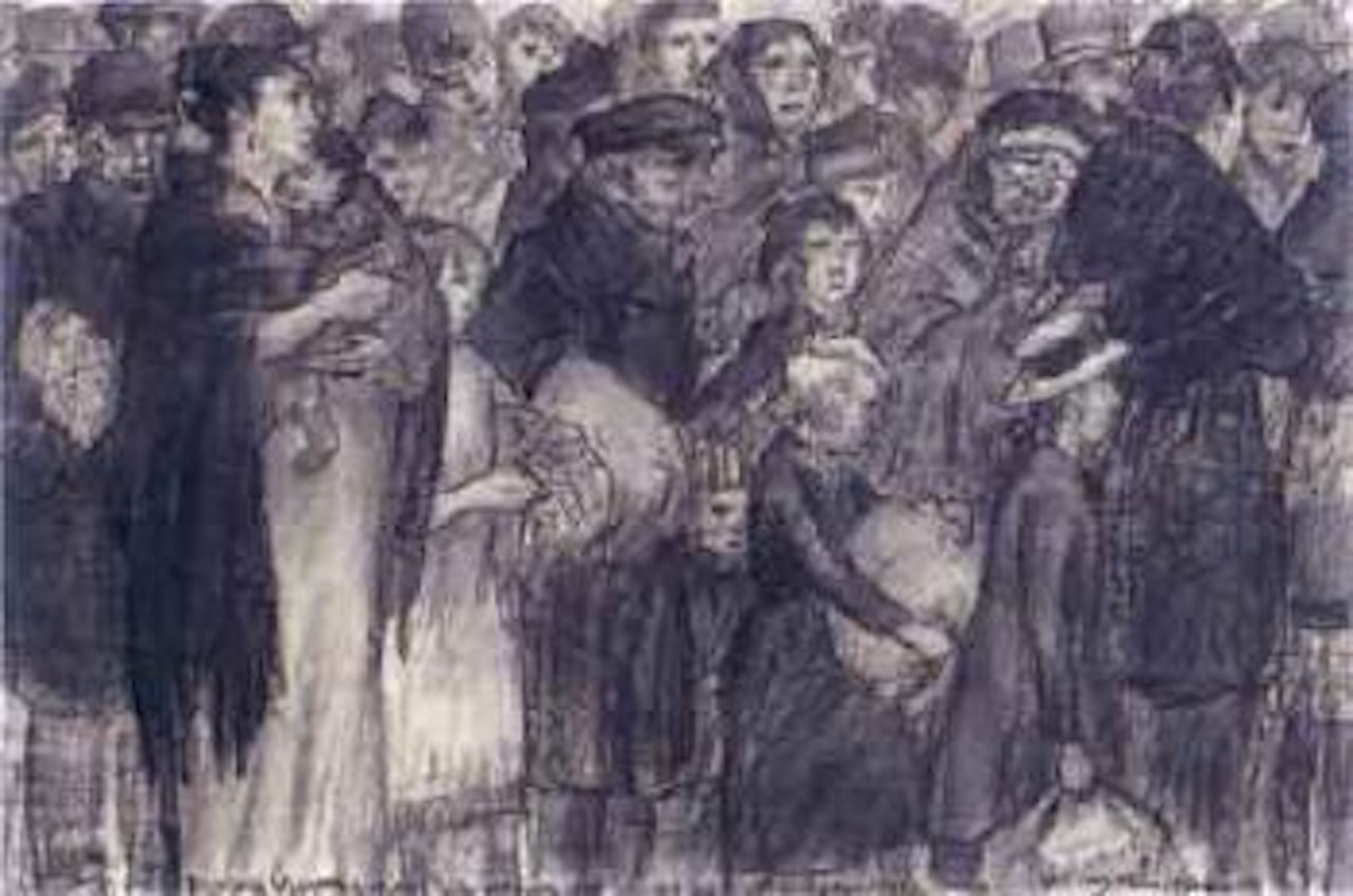 Belgian fugitives waiting for accommodation in Roosendaal by Leo Gestel