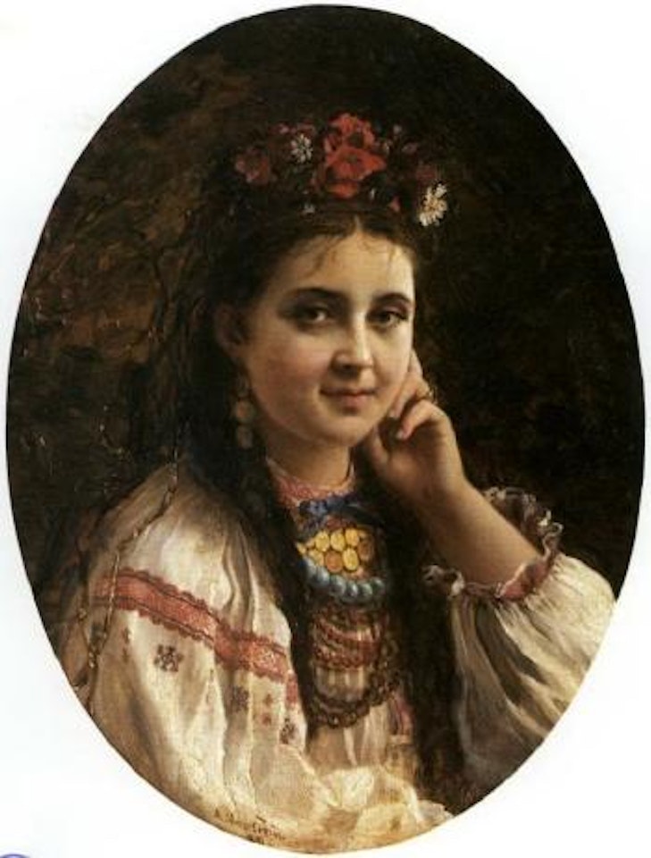Young Russian beauty by Konstantin Makovsky