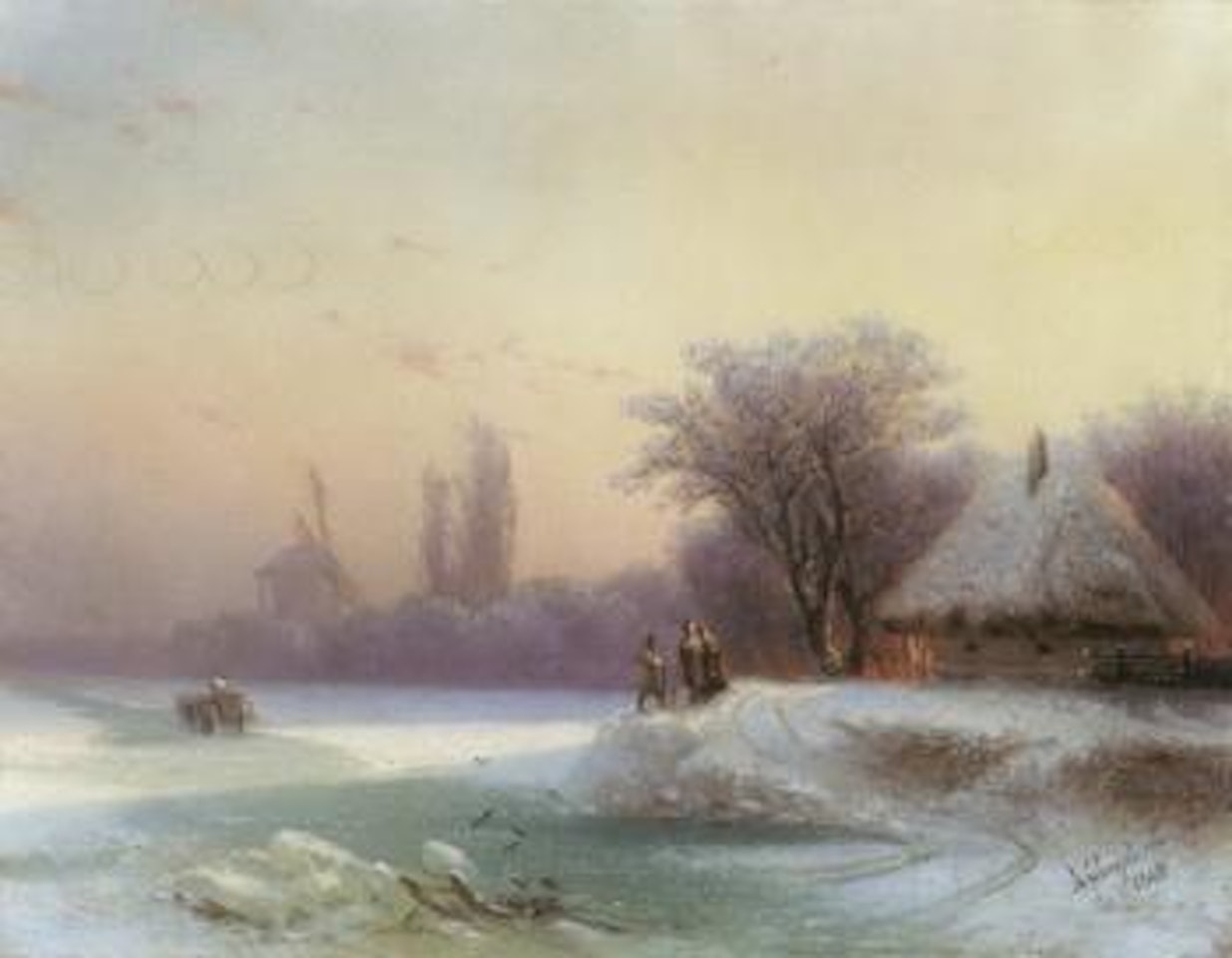 Perils of winter travel in the Russian provinces by Ivan Konstantinovich Aivazovsky