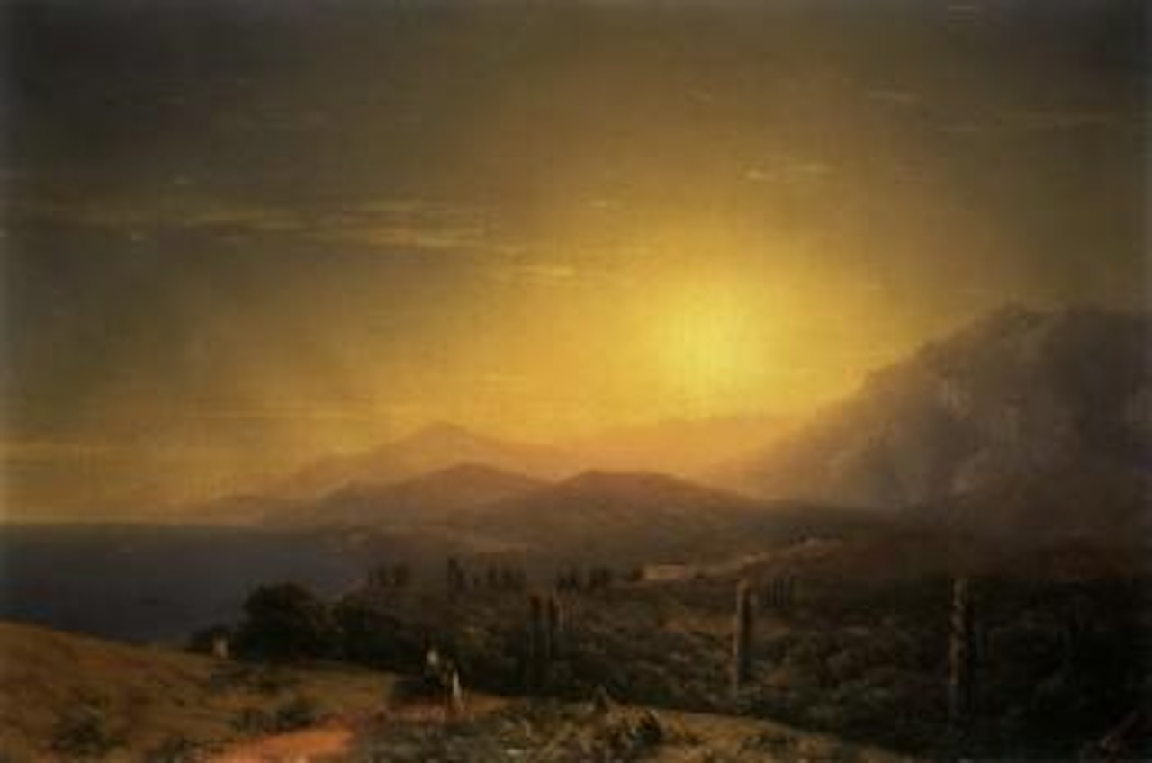 View from the hills Thedosia by Ivan Konstantinovich Aivazovsky