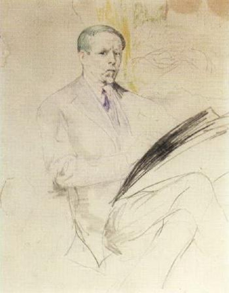 Self-portrait with children and cat by Filip Malyavin